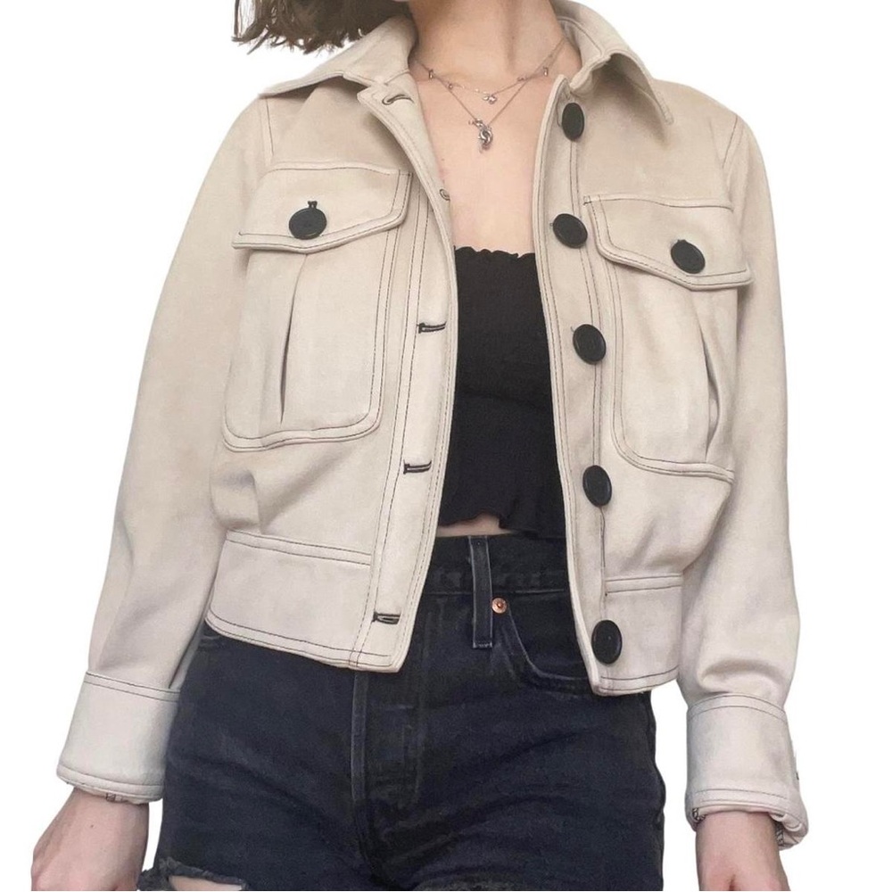 TT: Marc Jacobs New York Women's Cream/ Tan Jacket - Picture 4 of 13